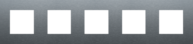 Plaque de recouvrement quintuple, entraxe de 71mm alu blue grey brushed Niko Pure