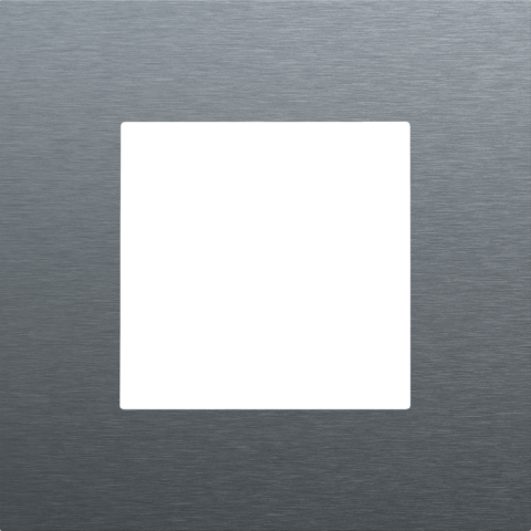 Simple plaque de recouvrement alu blue grey brushed Niko Pure