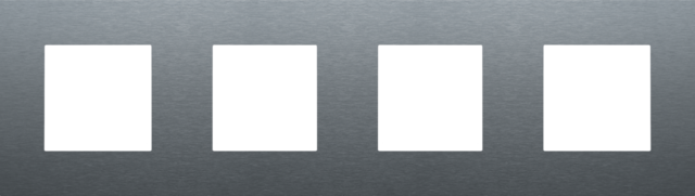 Plaque de recouvrement quadruple, entraxe de 71mm alu blue grey brushed Niko Pure