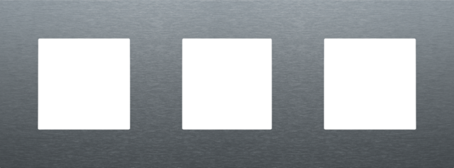 Plaque de recouvrement triple, entraxe de 71mm alu blue grey brushed Niko Pure