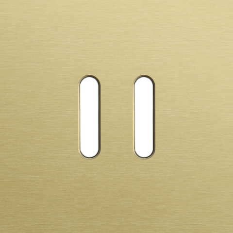 Plaque smpl pr 1 commut dbl,niko rocker alu gold brushed Niko Rocker