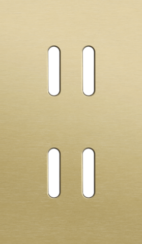 Plaque dbl v60pr 2 commut dbl ,niko rocker niko rocker alu gold brushed Niko Rocker