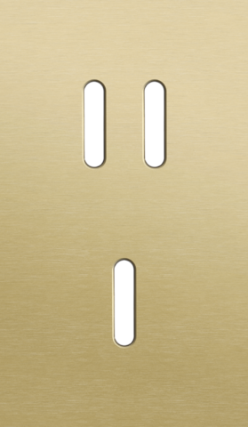 Plaque dbl v60 pr 1 commut dbl + 1 commut smpl,niko rocker alu gold brushed Niko Rocker