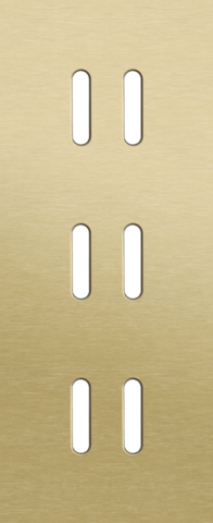 Plaque triple v60 pr 3 commut dbl,niko rocker alu gold brushed Niko Rocker