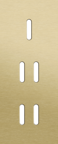 Plaque trpl v60 pr commut smpl + 2 commut dbl,niko rocker alu gold brushed Niko Rocker