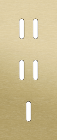 Plaque trpl v60 pr 2 commut dbl + commut smpl,niko rocker alu gold brushed Niko Rocker