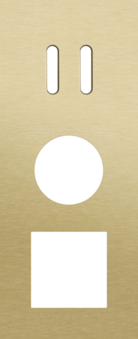 Plaque trpl v60 pr commut dbl + prise + fct,niko rocker alu gold brushed Niko Rocker