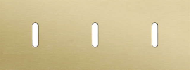 Plaque trpl h71 pr 3 commut smpl,niko rocker alu gold brushed Niko Rocker