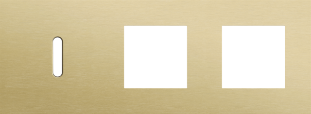 Plaque trpl h71 pr commut smpl + 2 fct,niko rocker alu gold brushed Niko Rocker