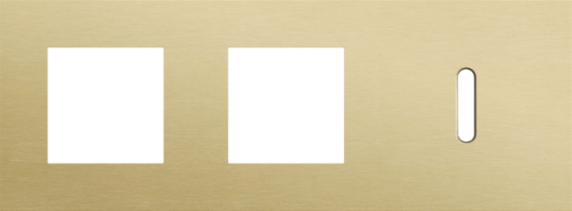 Plaque trpl h71 pr 2 fct + commut smpl,niko rocker alu gold brushed Niko Rocker