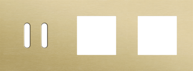 Plaque trpl h71 pr commut dbl + 2 fct,niko rocker alu gold brushed Niko Rocker