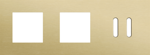 Plaque trpl h71 pr 2 fct + commut dbl,niko rocker alu gold brushed Niko Rocker
