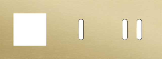 Plaque trpl h71 pr fct + commut smpl + commut dbl,niko rocker alu gold brushed Niko Rocker