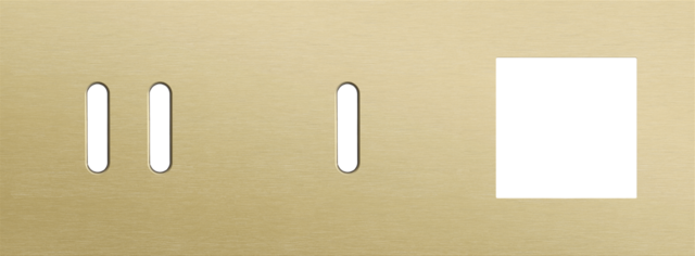 Plaque trpl h71 pr commut dbl + commut smpl + fct,niko rocker alu gold brushed Niko Rocker