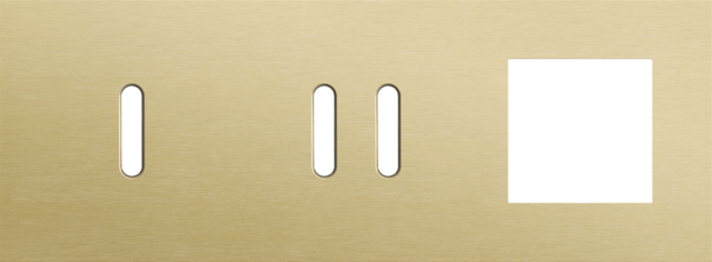 Plaque trpl h71 pr commut smpl + commut dbl + fct,niko rocker alu gold brushed Niko Rocker