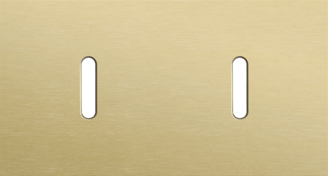 Plaque dbl h71 pr 2 commut smpl,niko rocker alu gold brushed Niko Rocker