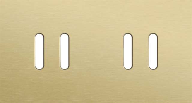 Plaque dbl h71pr 2 commut dbl ,niko rocker niko rocker alu gold brushed Niko Rocker