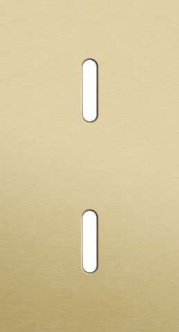 Plaque dbl v71 pr 2 commut smpl,niko rocker alu gold brushed Niko Rocker