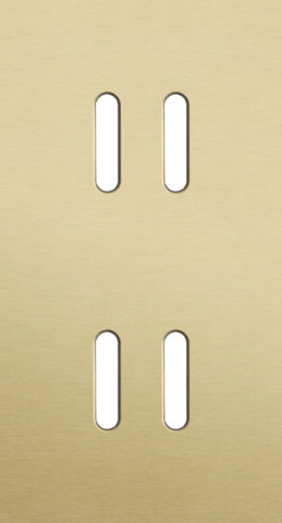 Plaque dbl v71pr 2 commut dbl ,niko rocker niko rocker alu gold brushed Niko Rocker