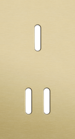 Plaque dbl v71 pr 1 commut smpl + 1 commut dbl,niko rocker alu gold brushed Niko Rocker