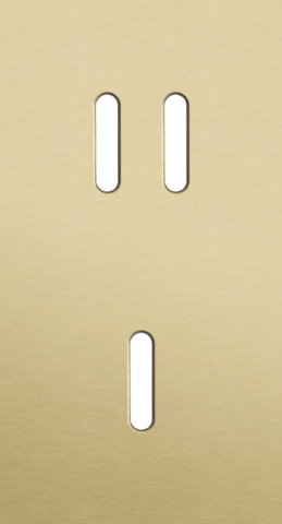 Plaque dbl v71 pr 1 commut dbl + 1 commut smpl,niko rocker alu gold brushed Niko Rocker