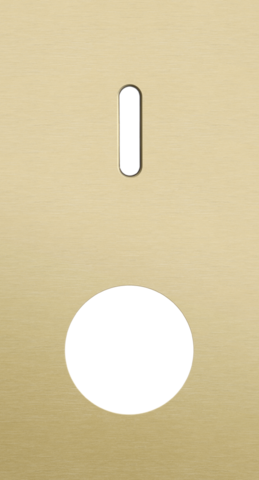 Plaque dbl v71 pr 1 commut smpl + 1 prise,niko rocker alu gold brushed Niko Rocker