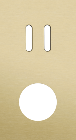 Plaque dbl v71 pr 1 commut dbl + 1 prise,niko rocker alu gold brushed Niko Rocker