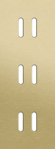 Plaque triple v71 pr 3 commut dbl,niko rocker alu gold brushed Niko Rocker