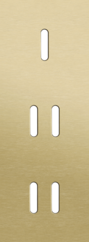 Plaque trpl v71 pr commut smpl + 2 commut dbl,niko rocker alu gold brushed Niko Rocker