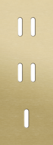 Plaque trpl v71 pr 2 commut dbl + commut smpl,niko rocker alu gold brushed Niko Rocker