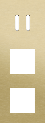 Plaque trpl v71 pr commut dbl + 2 fct,niko rocker alu gold brushed Niko Rocker