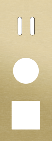 Plaque trpl v71 pr commut dbl + prise + fct,niko rocker alu gold brushed Niko Rocker