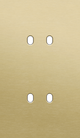 Plaque dbl v60pr 2 commut dbl ,niko toggle niko toggle alu gold brushed Niko Toggle