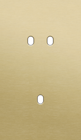 Plaque dbl v60 pr 1 commut dbl + 1 commut smpl,niko toggle alu gold brushed Niko Toggle