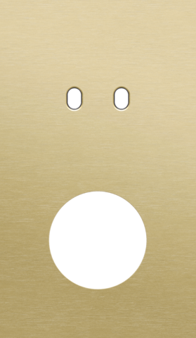 Plaque dbl v60 pr commut dbl + prise,niko toggle alu gold brushed Niko Toggle