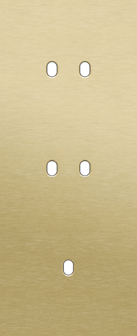 Plaque trpl v60 pr 2 commut dbl + commut smpl,niko toggle alu gold brushed Niko Toggle