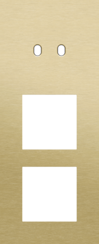 Plaque trpl v60 pr commut dbl + fct,niko toggle alu gold brushed Niko Toggle