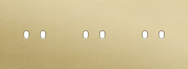 Plaque triple h71 pr 3 commut dbl,niko toggle alu gold brushed Niko Toggle