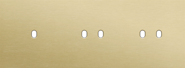 Plaque trpl h71 pr commut smpl + 2 commut dbl,niko toggle alu gold brushed Niko Toggle