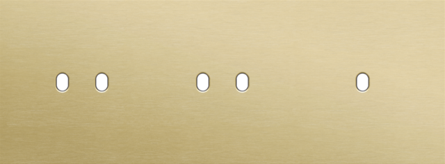 Plaque trpl h71 pr 2 commut dbl + commut smpl,niko toggle alu gold brushed Niko Toggle
