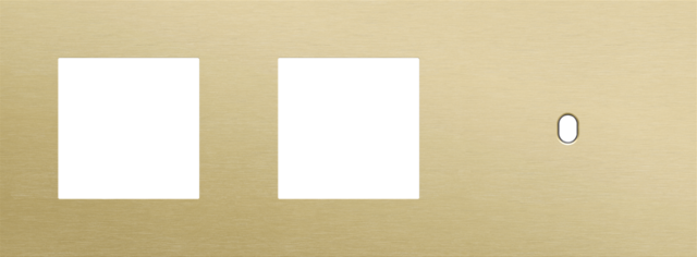 Plaque trpl h71 pr 2 fct + commut smpl,niko toggle alu gold brushed Niko Toggle