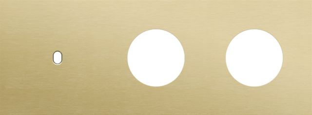 Plaque triple h71 pr 1 commut smpl + 2 prises,niko toggle alu gold brushed Niko Toggle