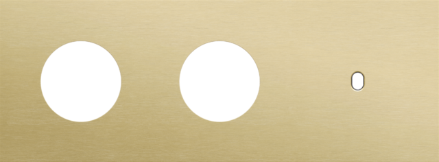 Plaque triple h71 pr 2 prises + 1 commut smpl,niko toggle alu gold brushed Niko Toggle