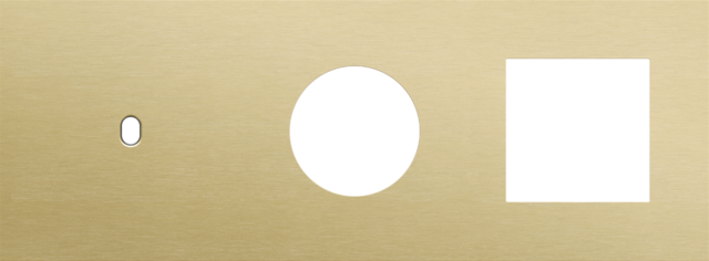 Plaque trpl h71 pr commut smpl + prise,niko toggle alu gold brushed Niko Toggle