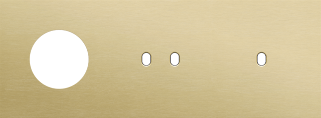 Plaque trpl h71 pr prise + commut dbl + commut smpl,niko toggle alu gold brushed Niko Toggle