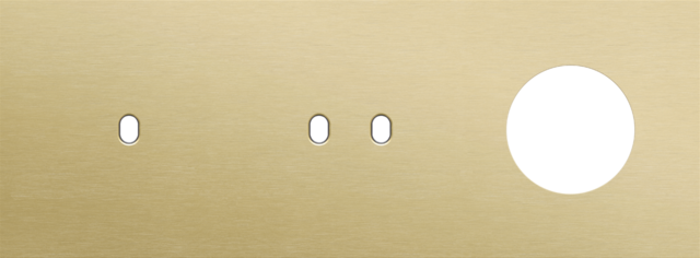 Plaque trpl h71 pr commut smpl + commut dbl + prise,niko toggle alu gold brushed Niko Toggle