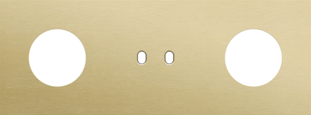 Plaque trpl h71 pr prise + commut dbl + prise,niko toggle alu gold brushed Niko Toggle
