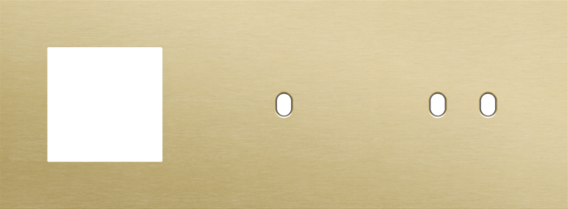 Plaque trpl h71 pr fct + commut smpl + commut dbl,niko toggle alu gold brushed Niko Toggle