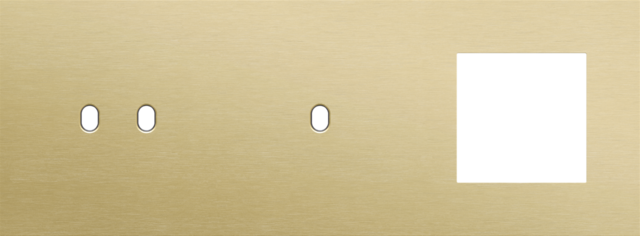 Plaque trpl h71 pr commut dbl + commut smpl + fct,niko toggle alu gold brushed Niko Toggle