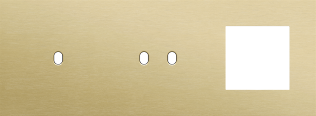 Plaque trpl h71 pr commut smpl + commut dbl + fct,niko toggle alu gold brushed Niko Toggle